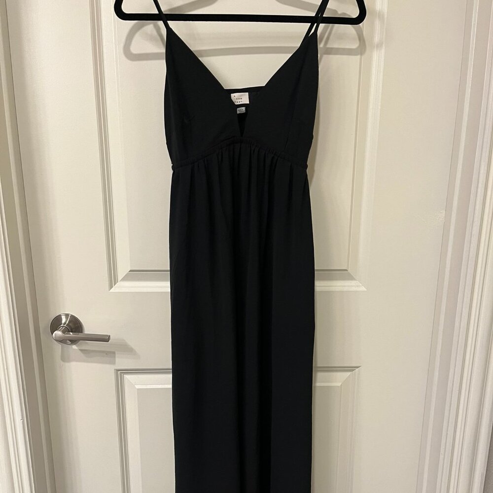 A New Day light material black maxi dress